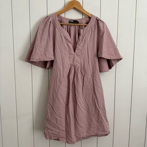 Tuckernuck Pomander Place Finley Flutter Sleeve Dress Pink